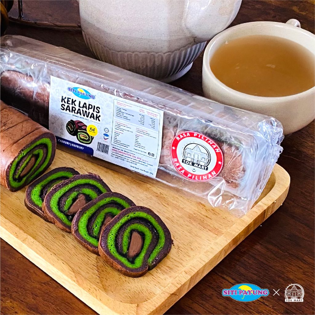 Kek Lapis Sarawak Roll Cadburry Original Siti Payung X Tokmart